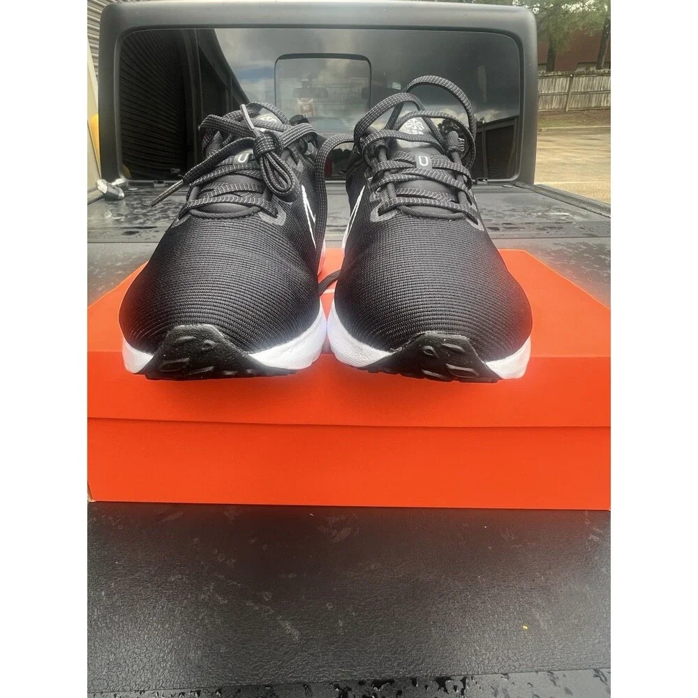 Nike Downshifter 12 Black White Lace Up Running Shoes DD9294-001 Womens Size 8